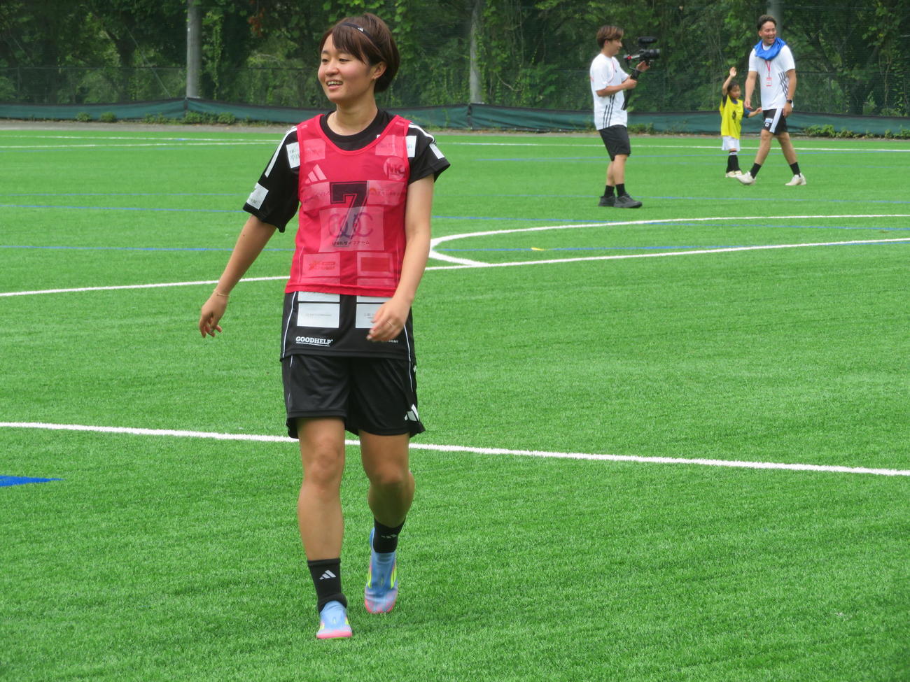 「宮沢兄妹サッカーフェスタ」を開催したサッカー女子日本代表なでしこジャパンMF宮沢ひなた（撮影・佐藤成）