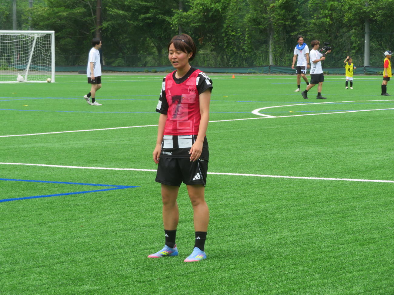 「宮沢兄妹サッカーフェスタ」を開催したサッカー女子日本代表なでしこジャパンMF宮沢ひなた（撮影・佐藤成）