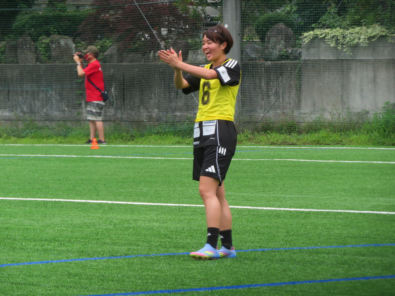 「宮沢兄妹サッカーフェスタ」を開催したサッカー女子日本代表なでしこジャパンMF宮沢ひなた（撮影・佐藤成）