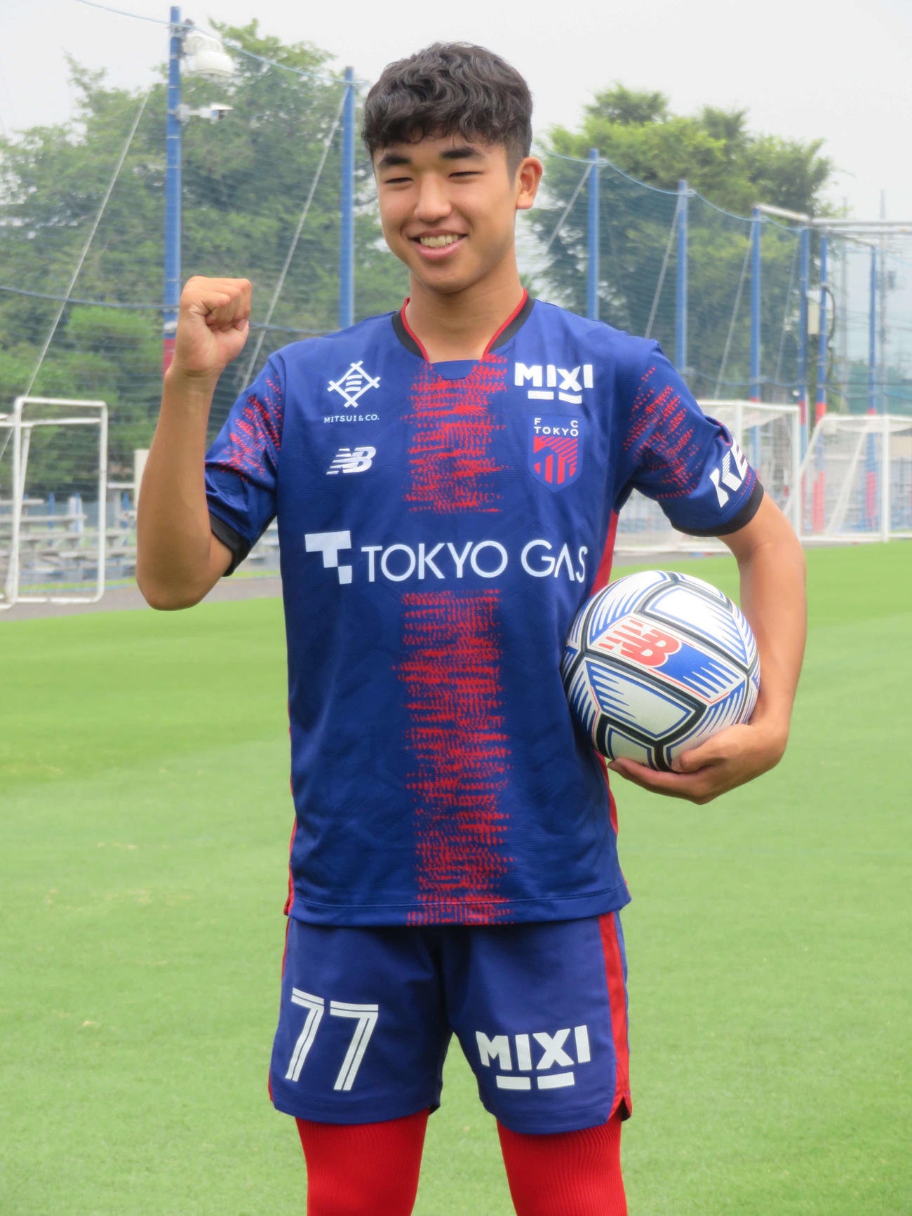 クラブ史上最年少となる16歳0日でプロ契約を締結したFC東京MF北原槙（撮影・佐藤成）