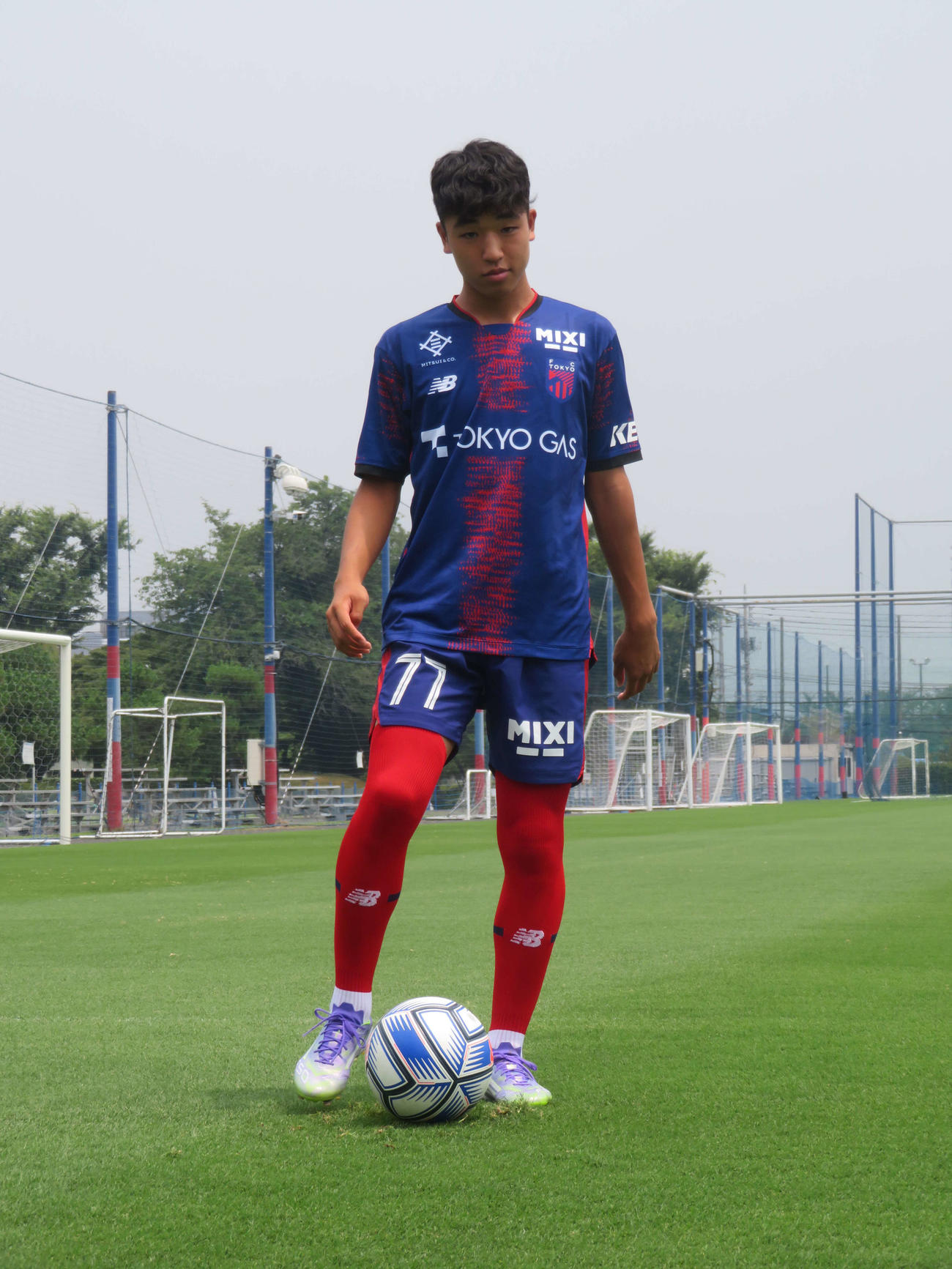 クラブ史上最年少となる16歳0日でプロ契約を締結したFC東京MF北原槙（撮影・佐藤成）