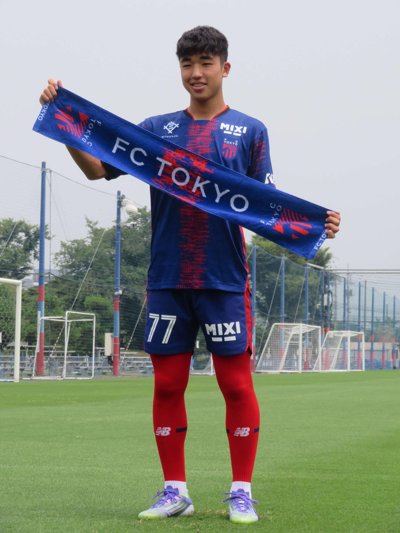 クラブ史上最年少となる16歳0日でプロ契約を締結したFC東京MF北原槙（撮影・佐藤成）