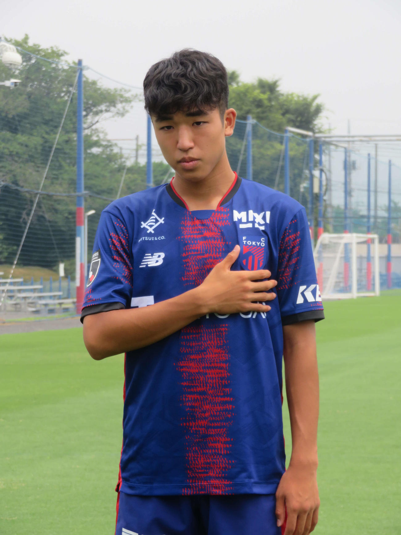 クラブ史上最年少となる16歳0日でプロ契約を締結したFC東京MF北原槙（撮影・佐藤成）