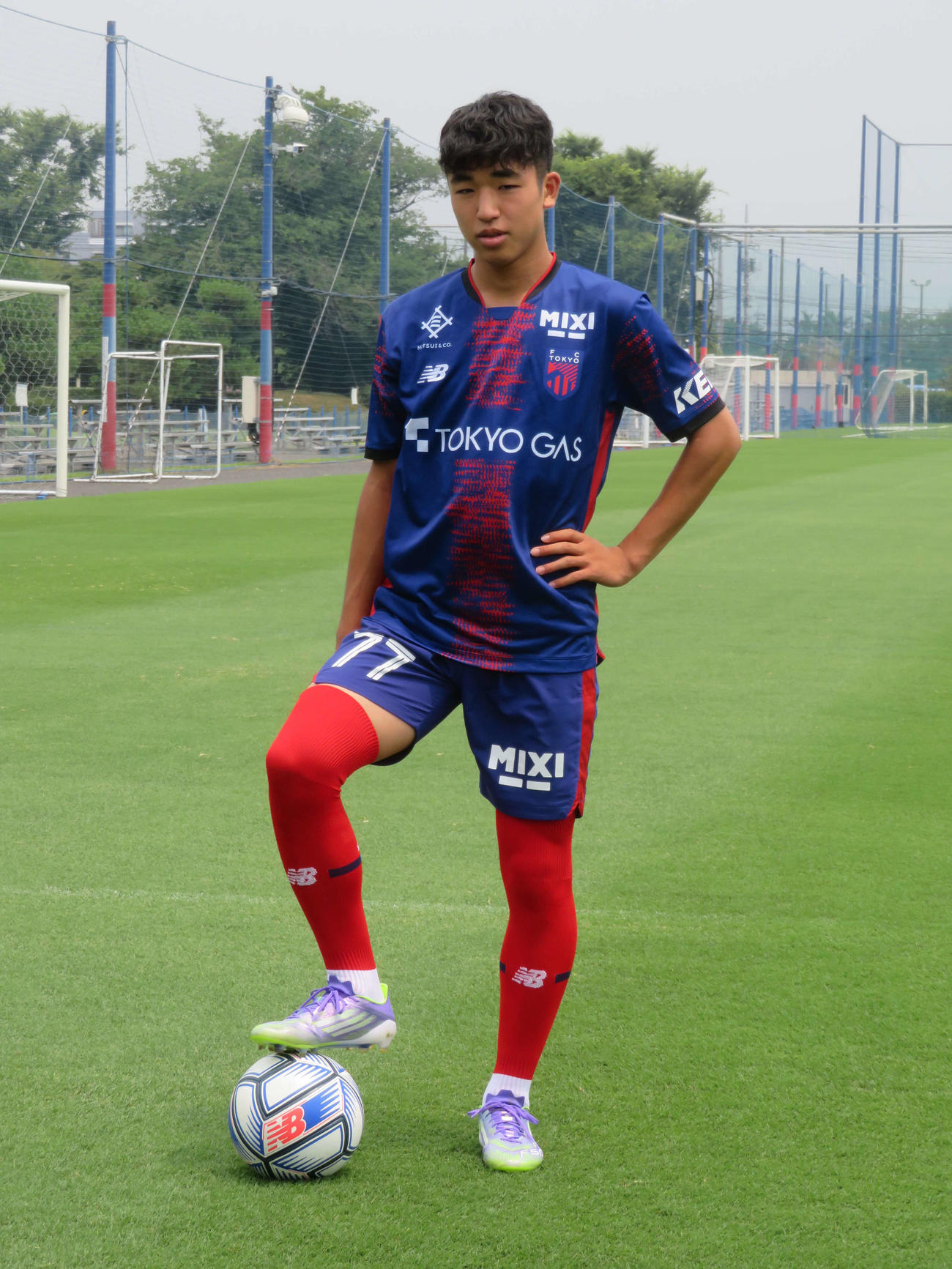 クラブ史上最年少となる16歳0日でプロ契約を締結したFC東京MF北原槙（撮影・佐藤成）