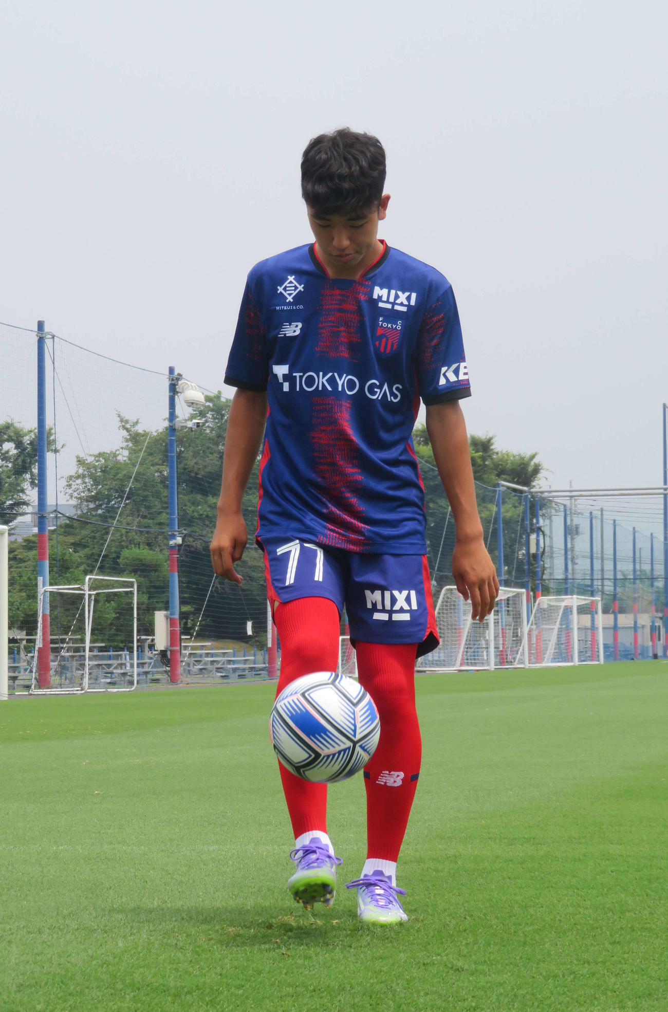 クラブ史上最年少となる16歳0日でプロ契約を締結したFC東京MF北原槙（撮影・佐藤成）