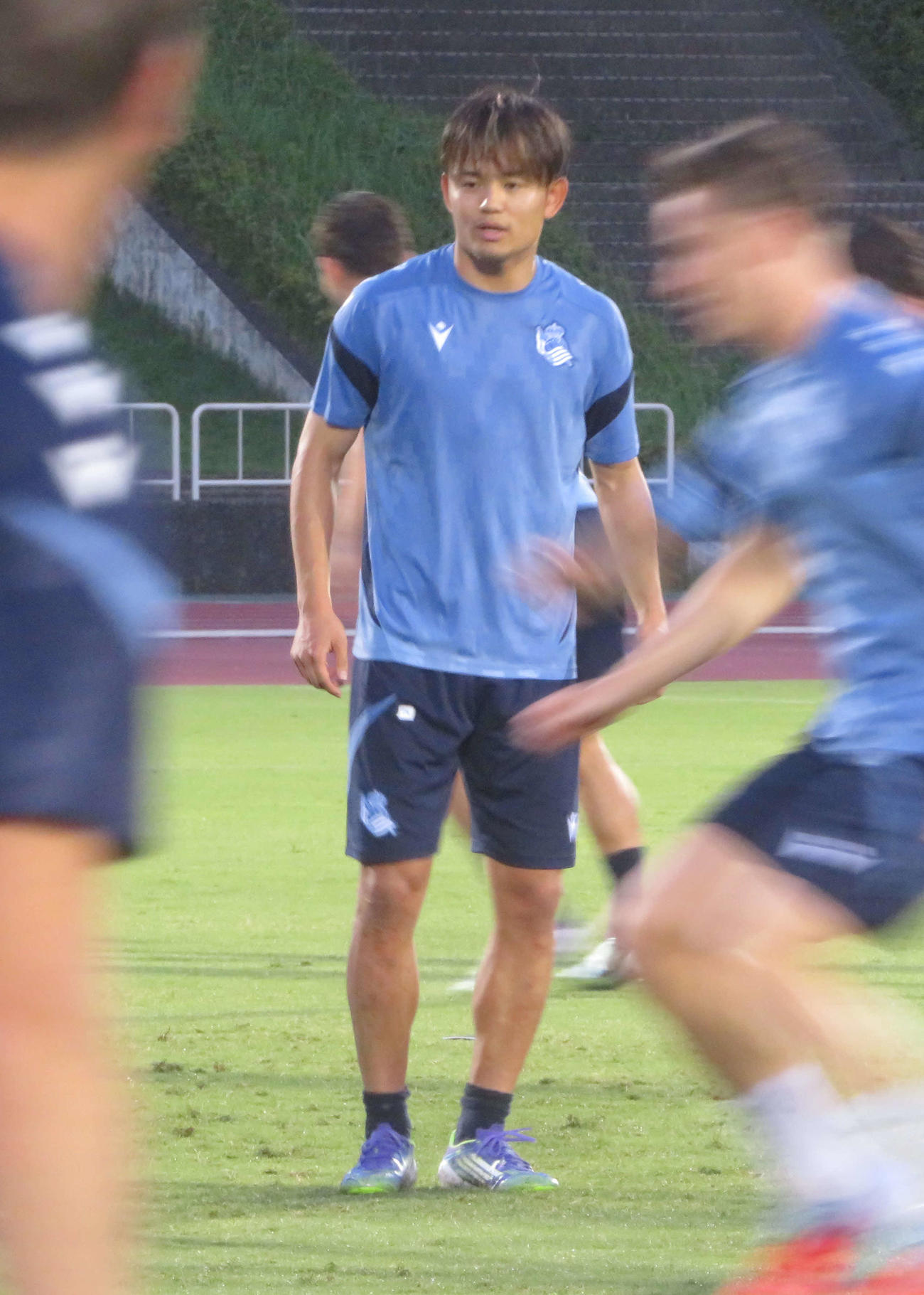 ジャパンツアー第2戦横浜FC戦に向けて調整したRソシエダード久保建英（撮影・佐藤成）