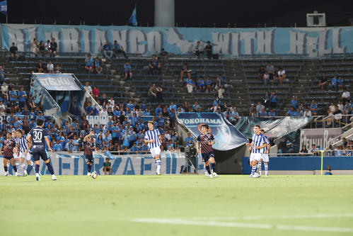 Rソシエダード対横浜FCが行われたニッパツ三ツ沢球技場（撮影・宮地輝）