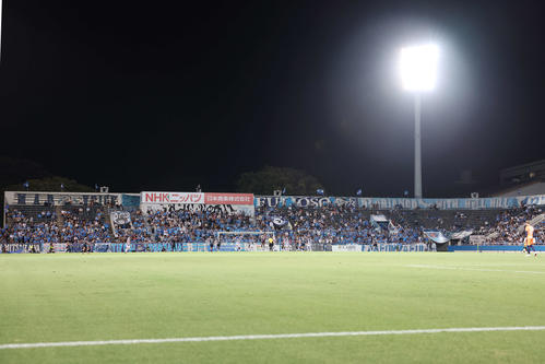 Rソシエダード対横浜FCが行われたニッパツ三ツ沢球技場（撮影・宮地輝）