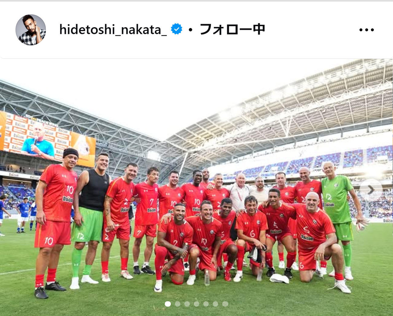 中田英寿氏のインスタグラムから