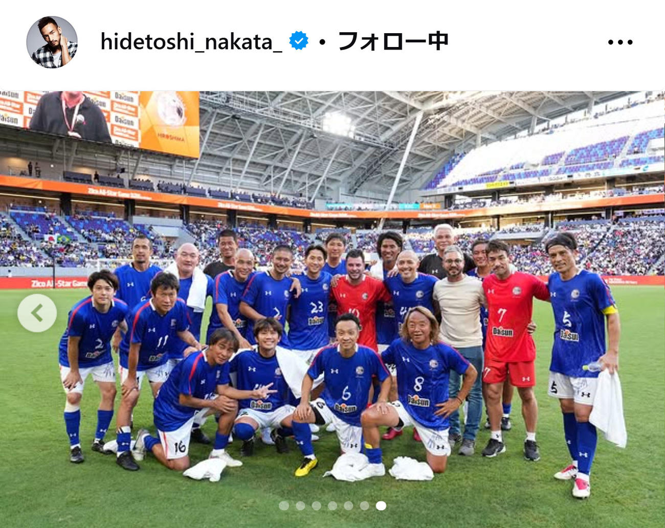 中田英寿氏のインスタグラムから