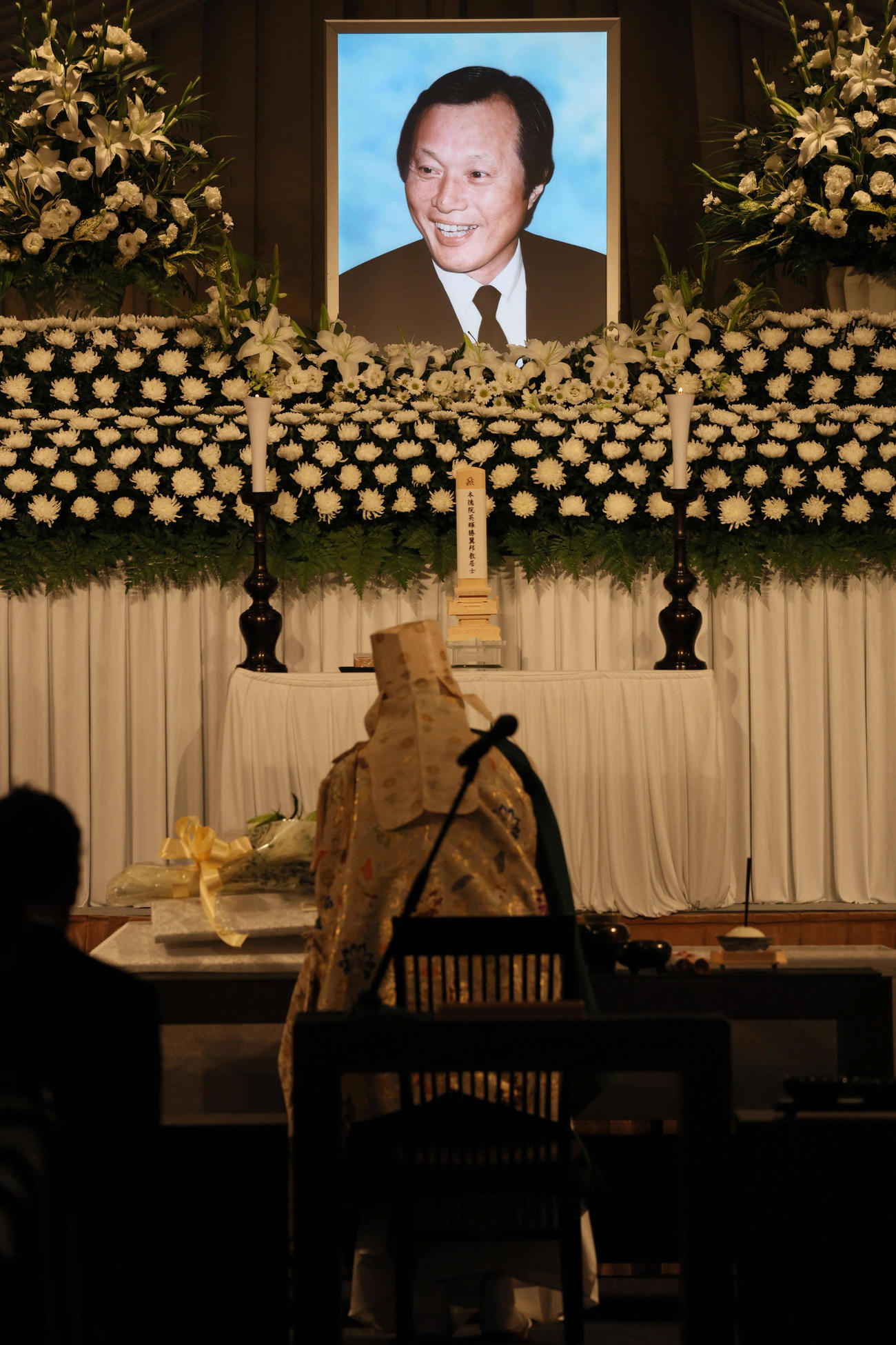 葬儀が行われた釜本邦茂さん（撮影・宮崎幸一)