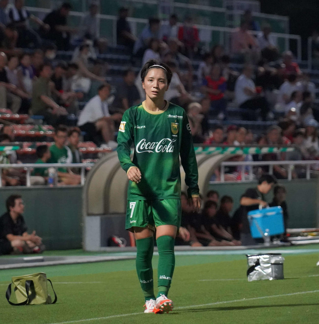 WEリーグ第2節ノジマステラ神奈川相模原戦に臨む東京日テレヴェルディベレーザMF北村菜々美（撮影・佐藤成）