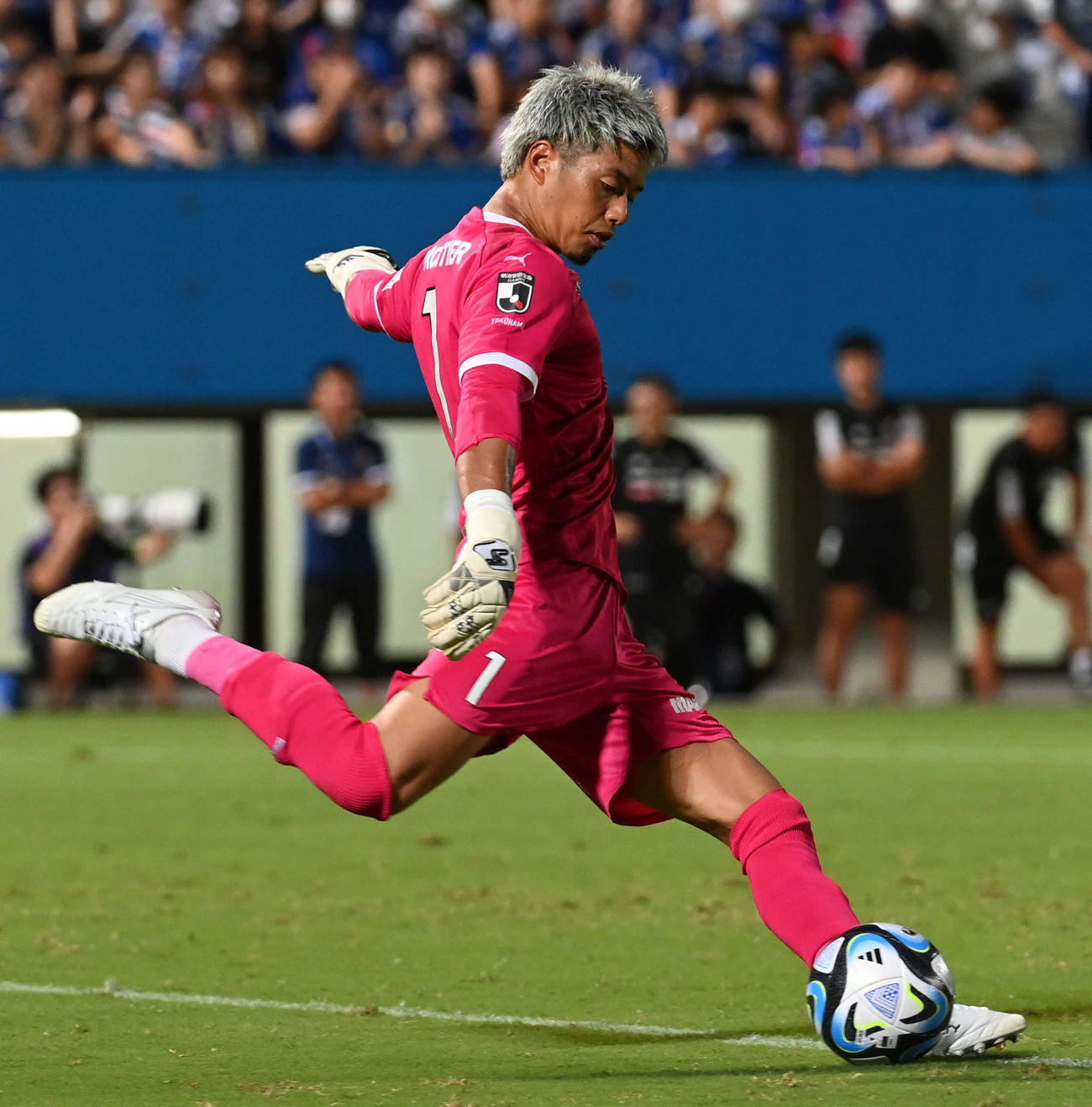 横浜FC時代のGK永井堅梧（2023年8月26日撮影）