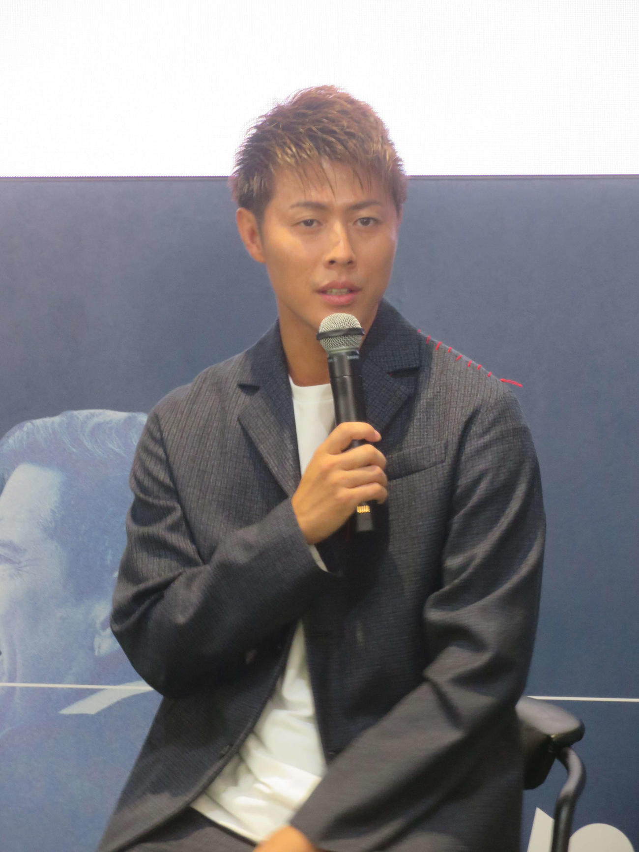 JFAエースバーンプロジェクト発表会に出席した柿谷曜一朗氏（撮影・佐藤成）