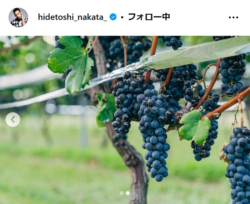 中田英寿氏のインスタグラムから