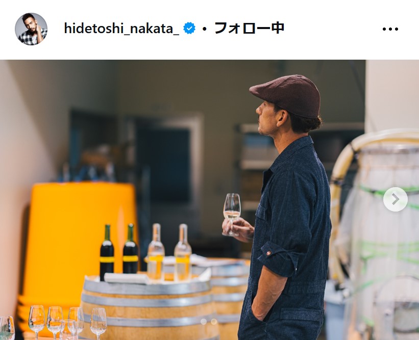 中田英寿氏のインスタグラムから