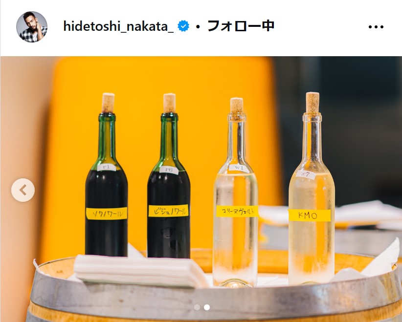 中田英寿氏のインスタグラムから