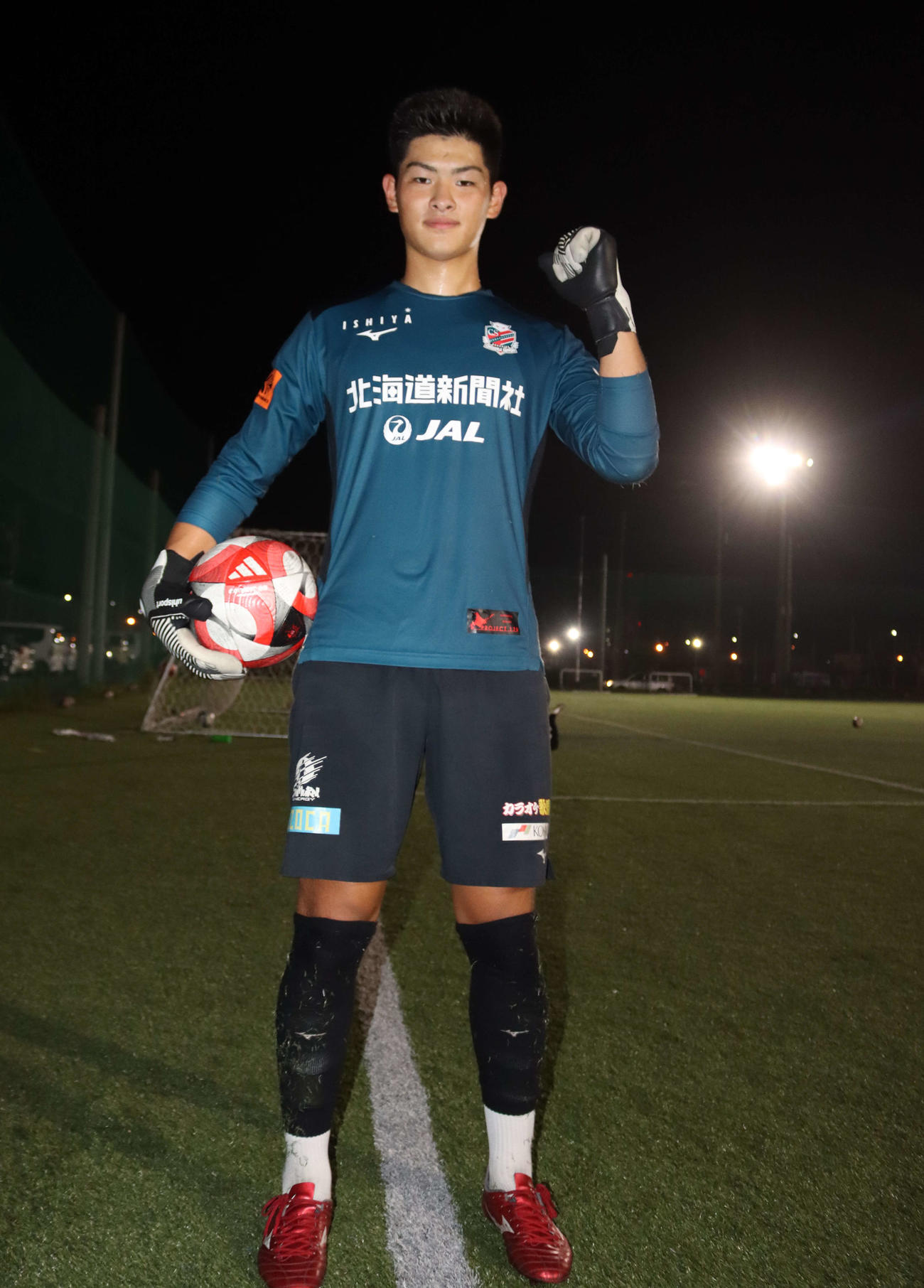 トップチーム昇格が決まった札幌U－18GK唯野（撮影・保坂果那）