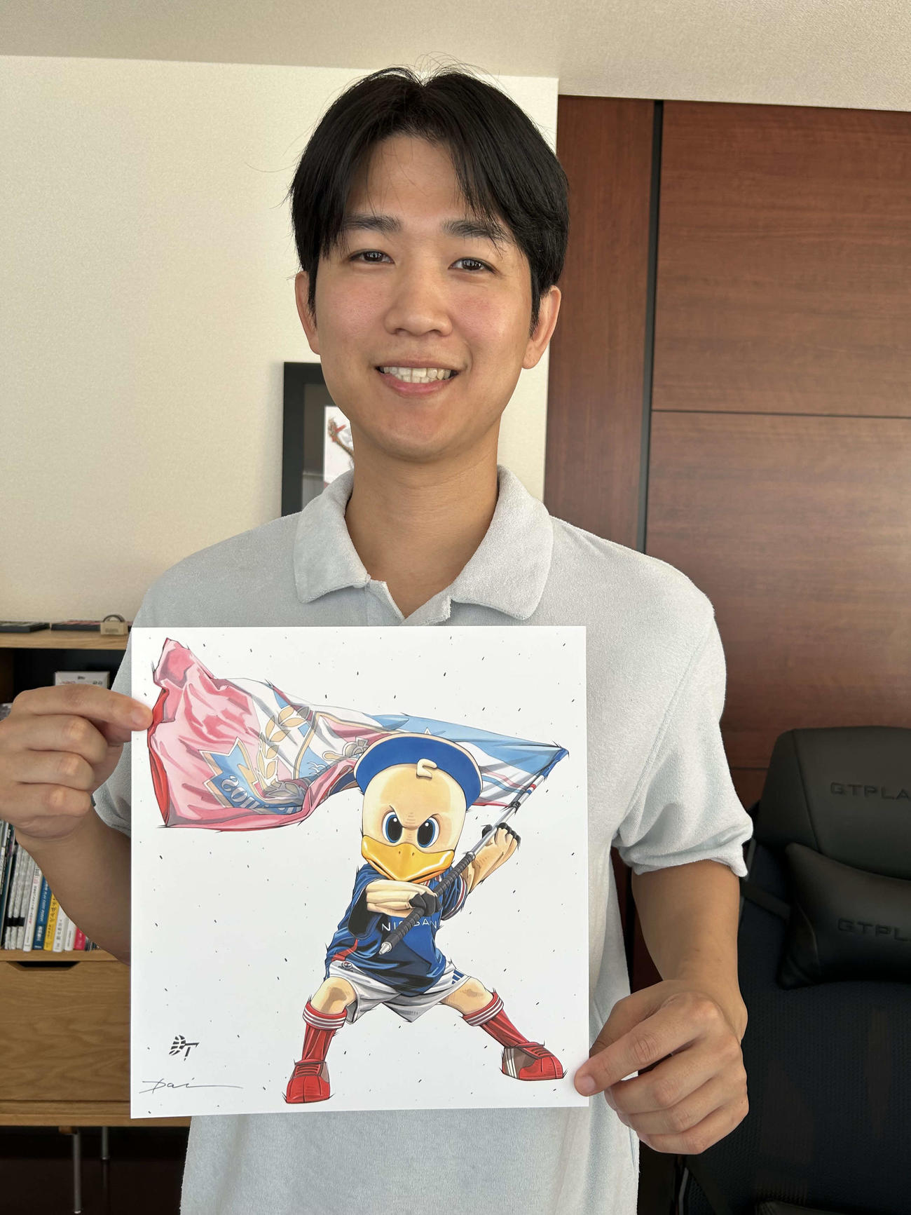 田村大さんが描いたマリノス君