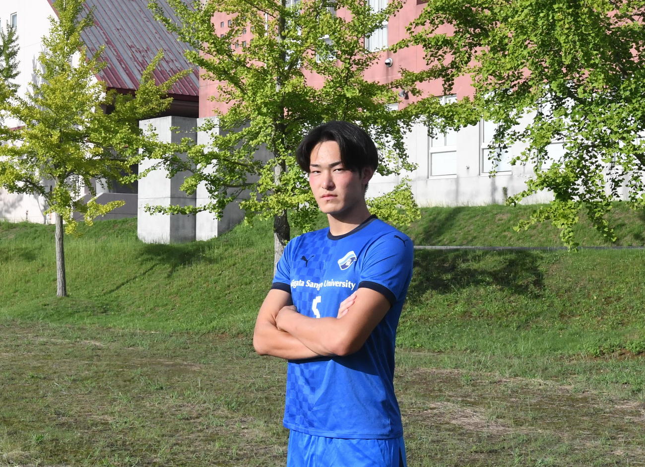 FC岐阜への加入が内定した新潟産大・湯岑（撮影・小林忠）