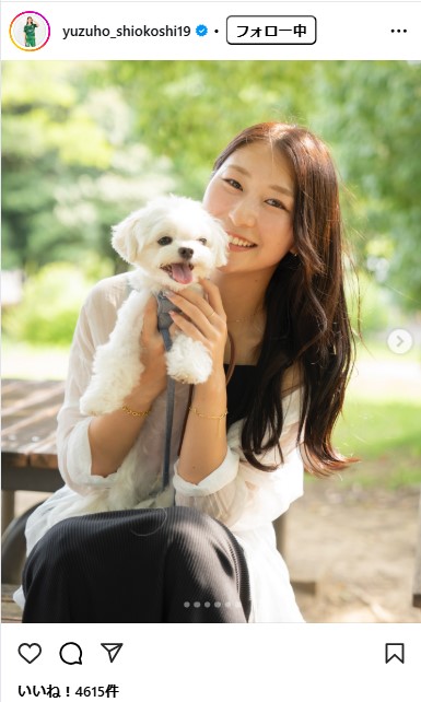 塩越柚歩のインスタグラムから