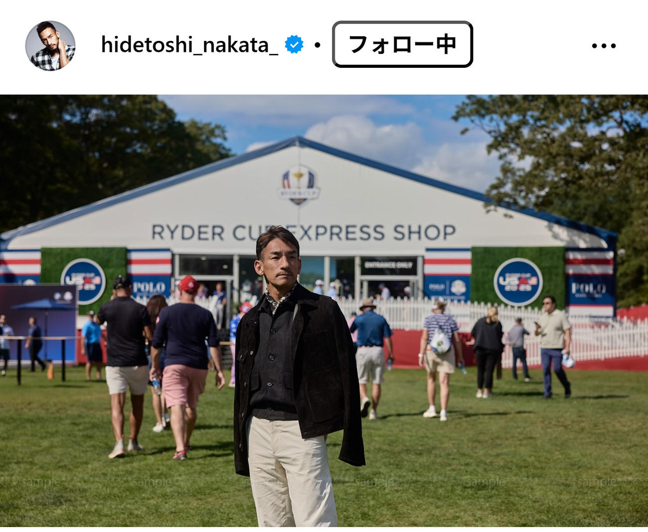 中田英寿氏のインスタグラムから