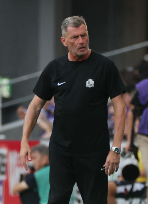 広島対横浜FC　後半　広島スキッベ監督（撮影・加藤孝規）