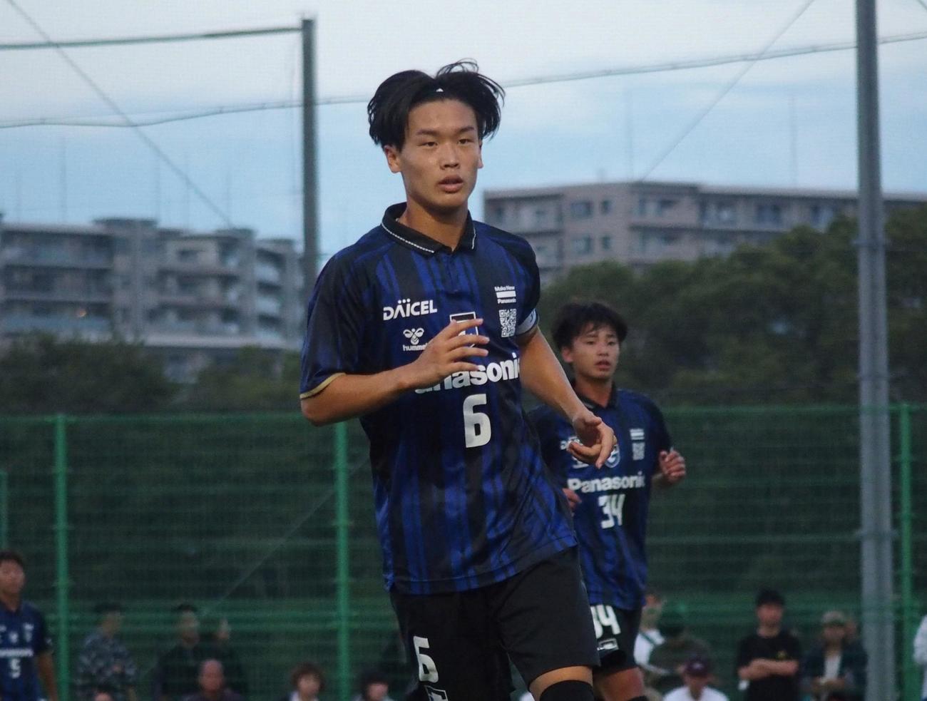 鳥栖U－18戦で1ゴールを決めたG大阪ユースMF山本天翔（撮影・永田淳）