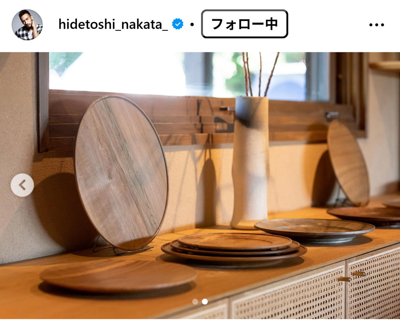 中田英寿氏のインスタグラムから