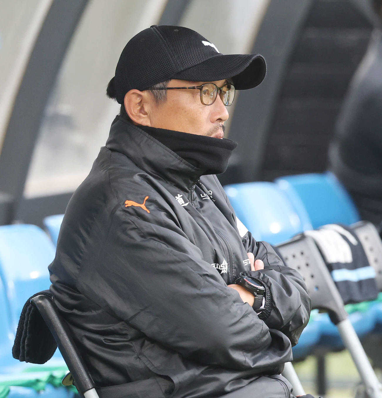 柏対横浜FC　試合に臨む横浜FC三浦監督（撮影・宮地輝）