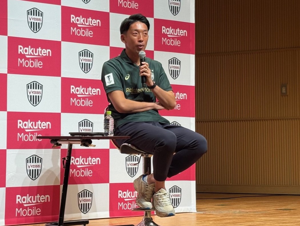 トークイベントに参加した神戸GK権田（撮影・永田淳）