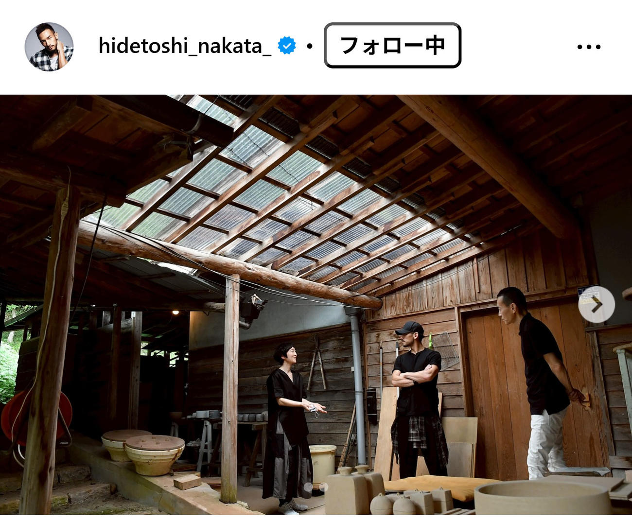 中田英寿氏のインスタグラムから
