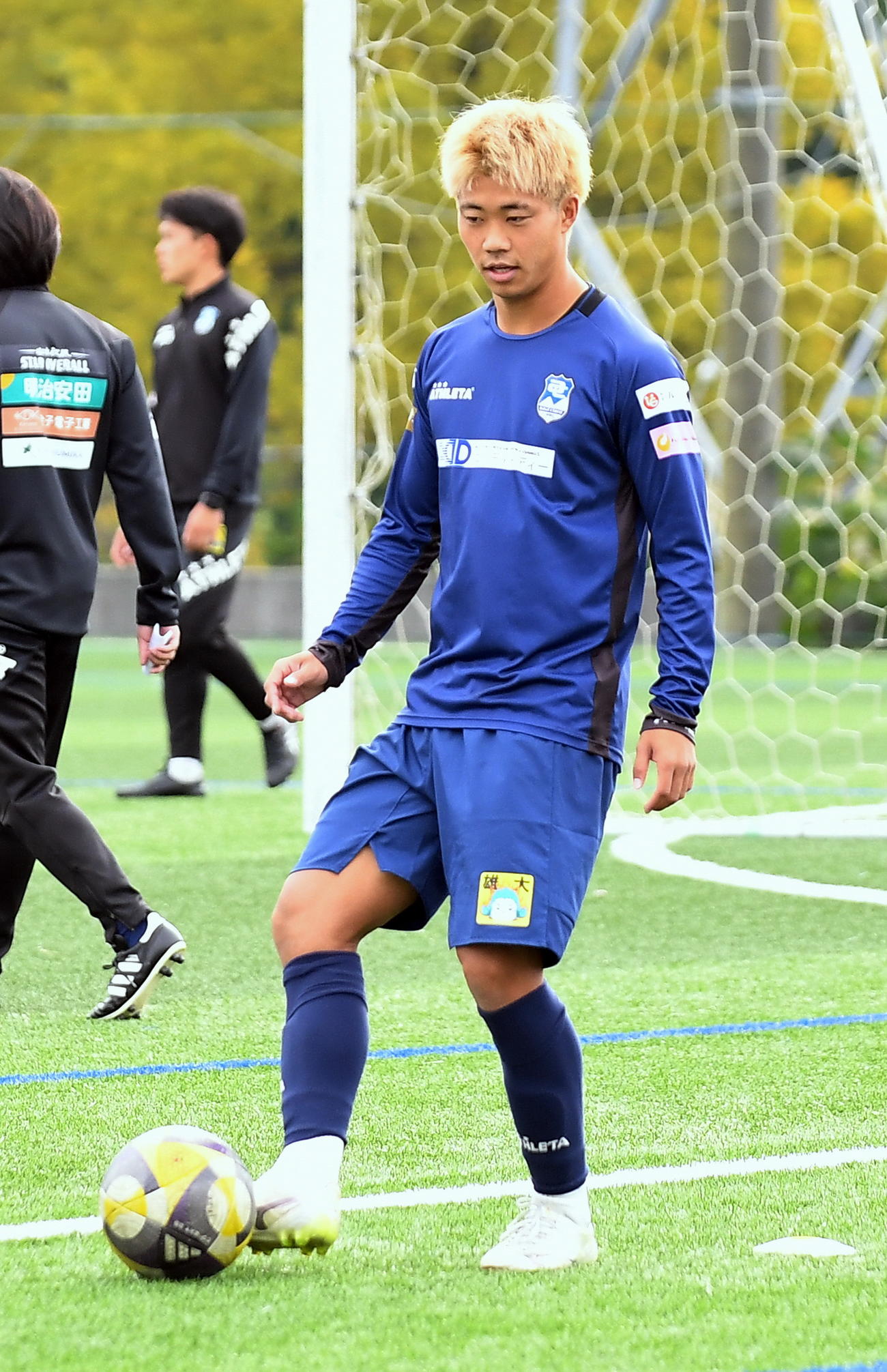 次節アウェー琉球戦に向けて調整する沼津DF一丸
