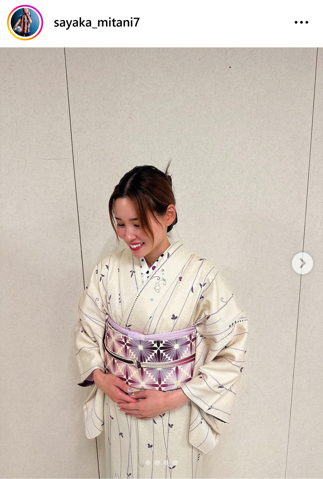 あでやか着物姿の三谷沙也加（三谷沙也加のインスタグラムから）