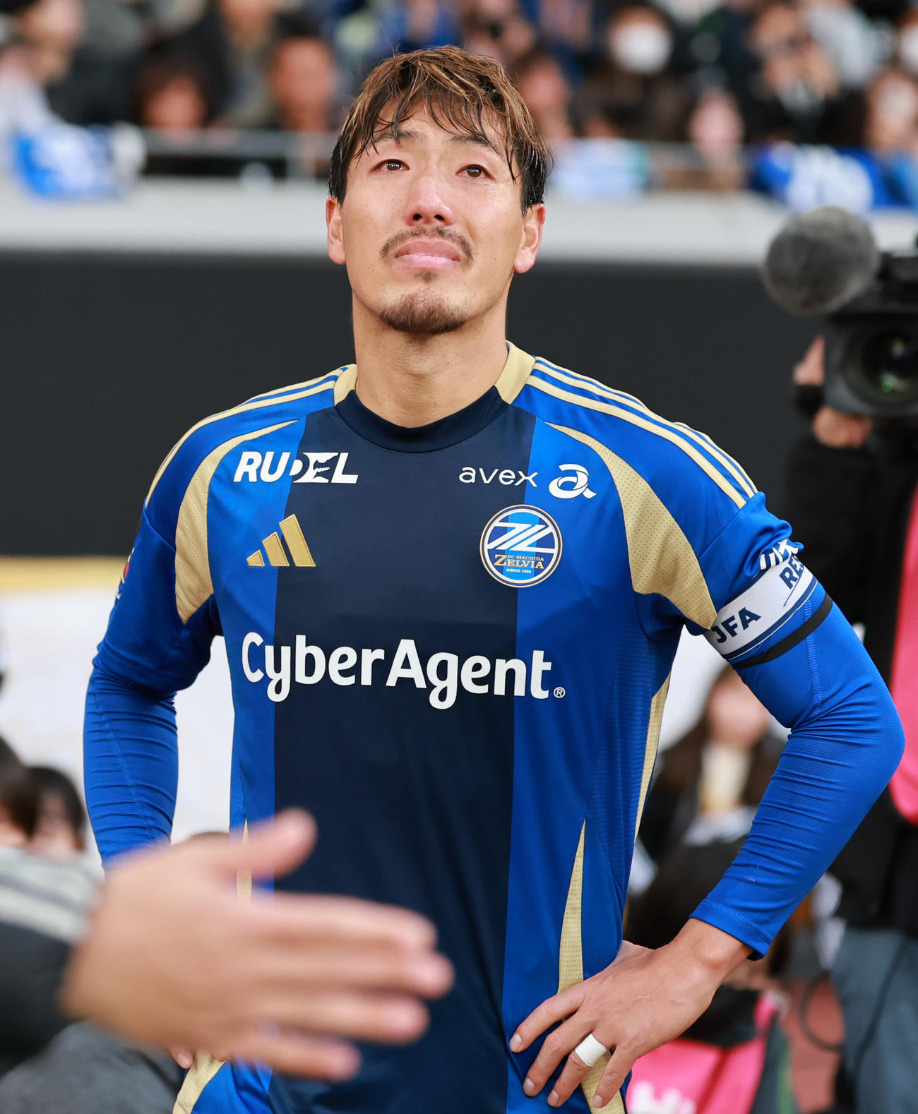 町田対神戸　天皇杯を制し感極まる町田昌子（撮影・野上伸悟）