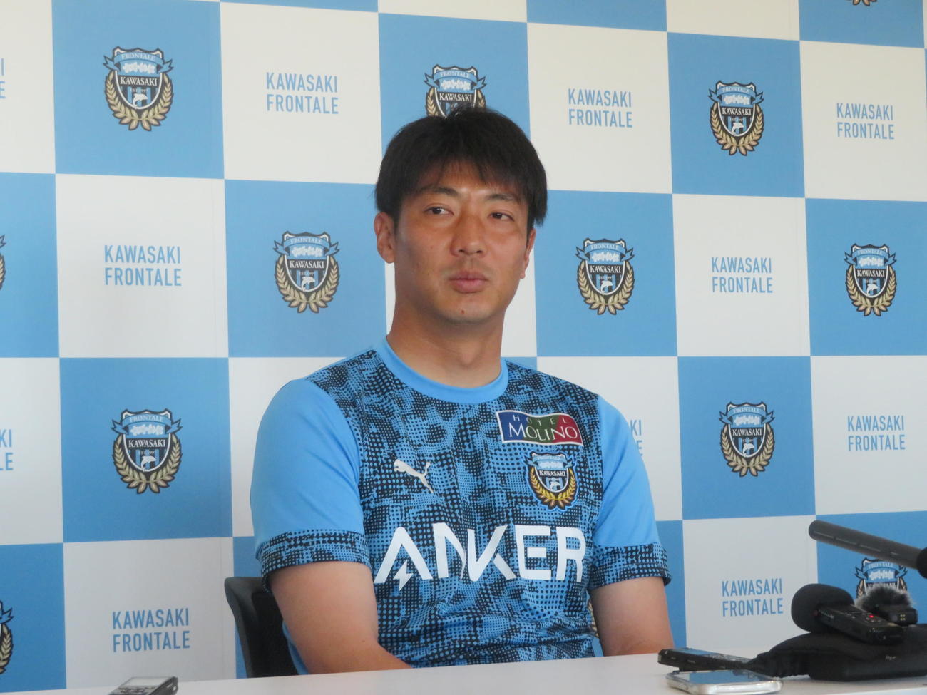 今季限りでの現役引退を発表した川崎フロンターレGK安藤駿介（撮影・佐藤成）