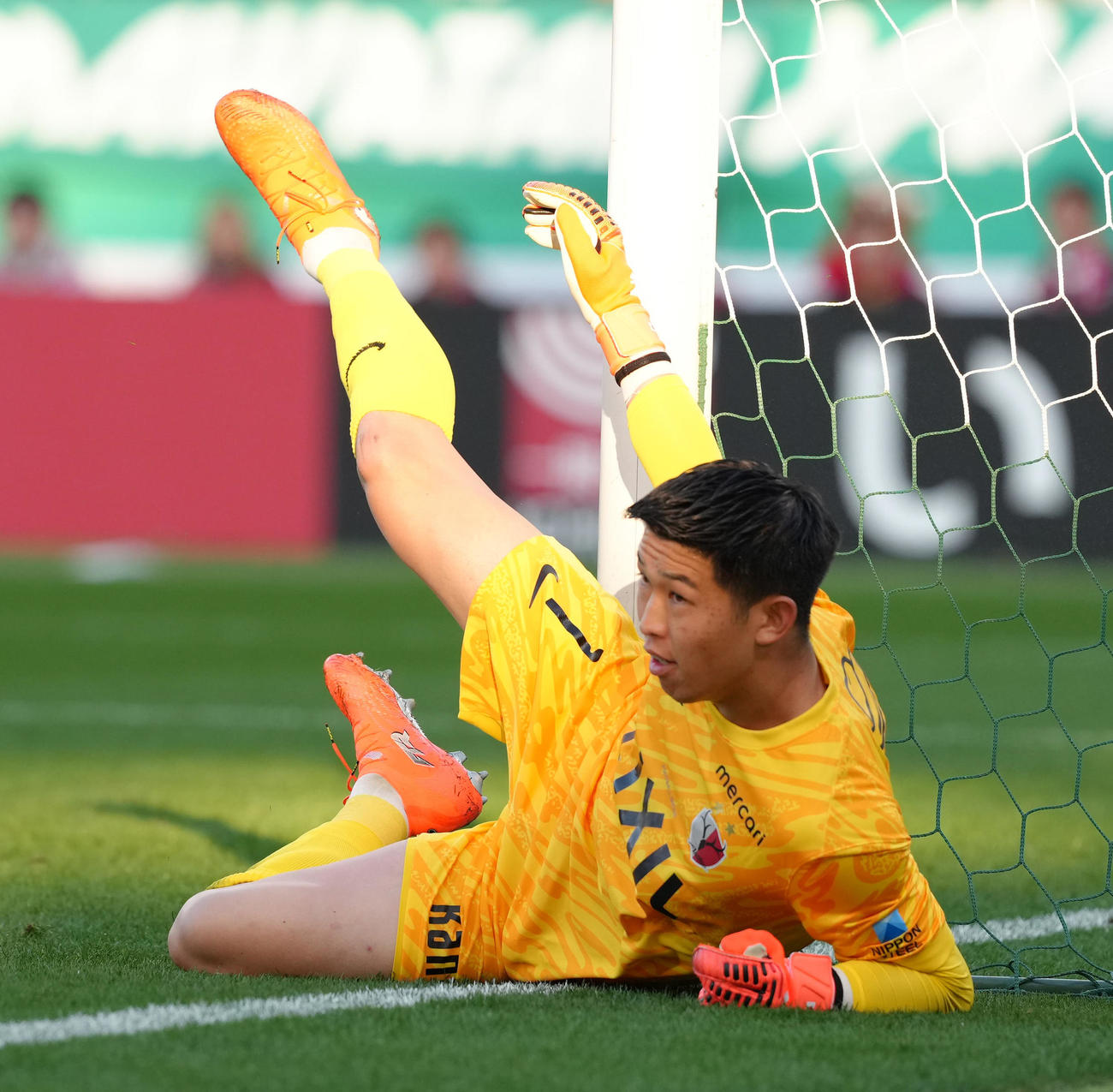 東京V対鹿島　好セーブで無失点勝利に貢献した鹿島GK早川（撮影・足立雅史）
