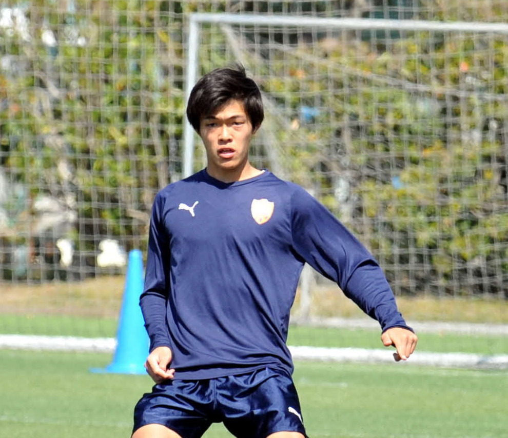 清水ユース時代の鈴木奎吾（2021年3月撮影）