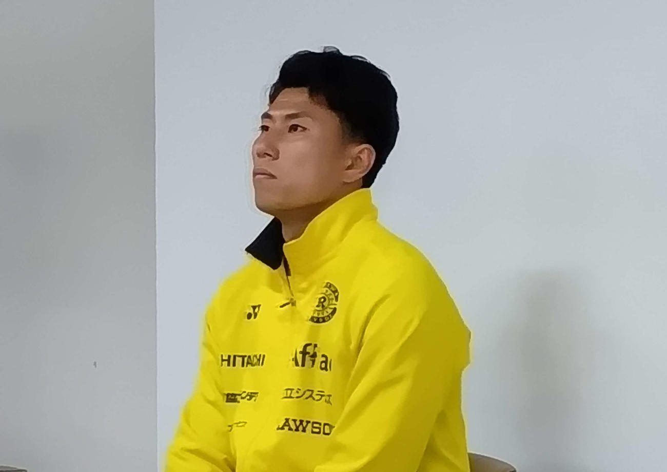 最終節前日に取材に応じた柏FW細谷真大