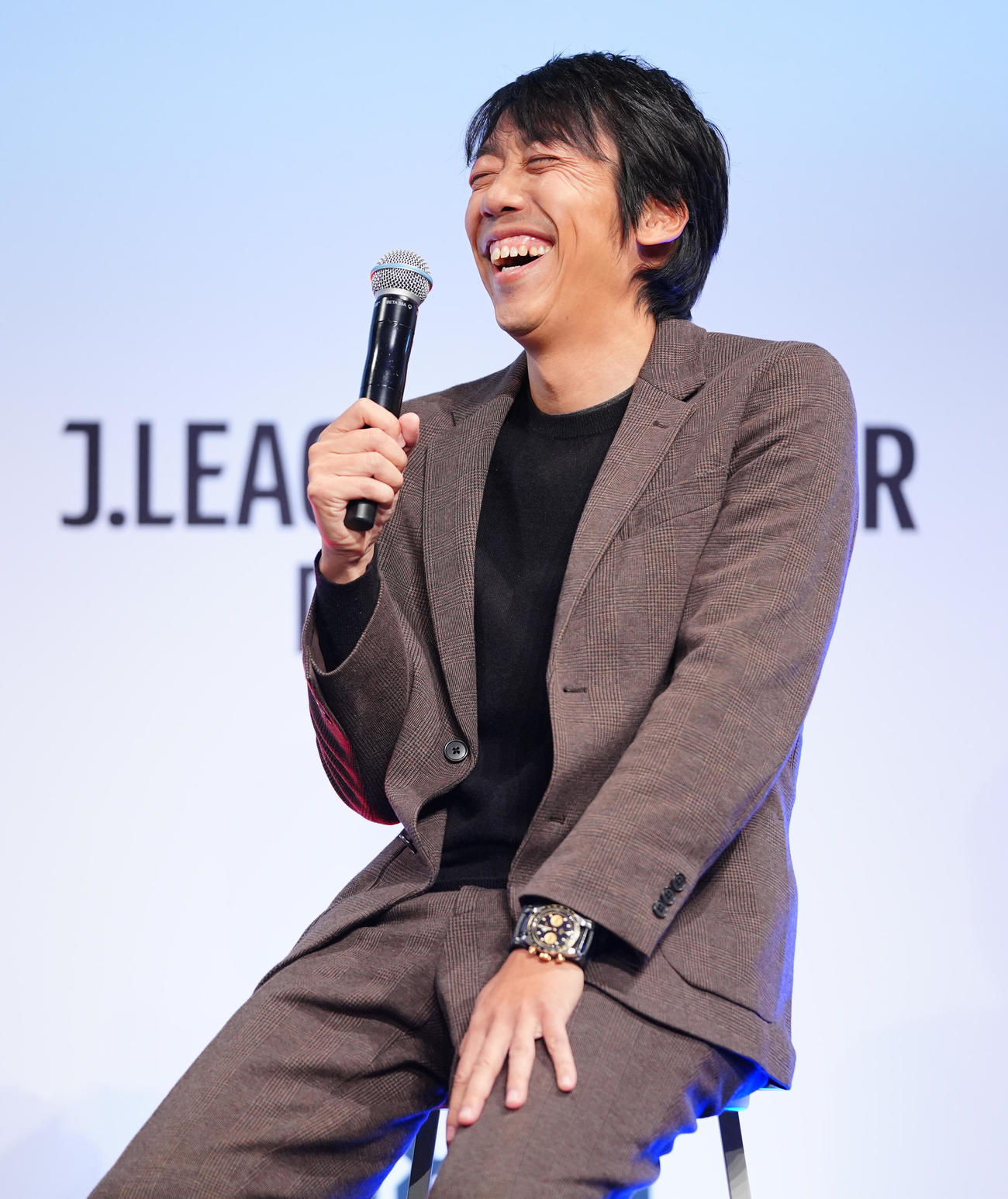 「JリーグオールスターDAZNカップ」開催発表会見でトークセッションを行う中村憲剛氏（撮影・垰建太）