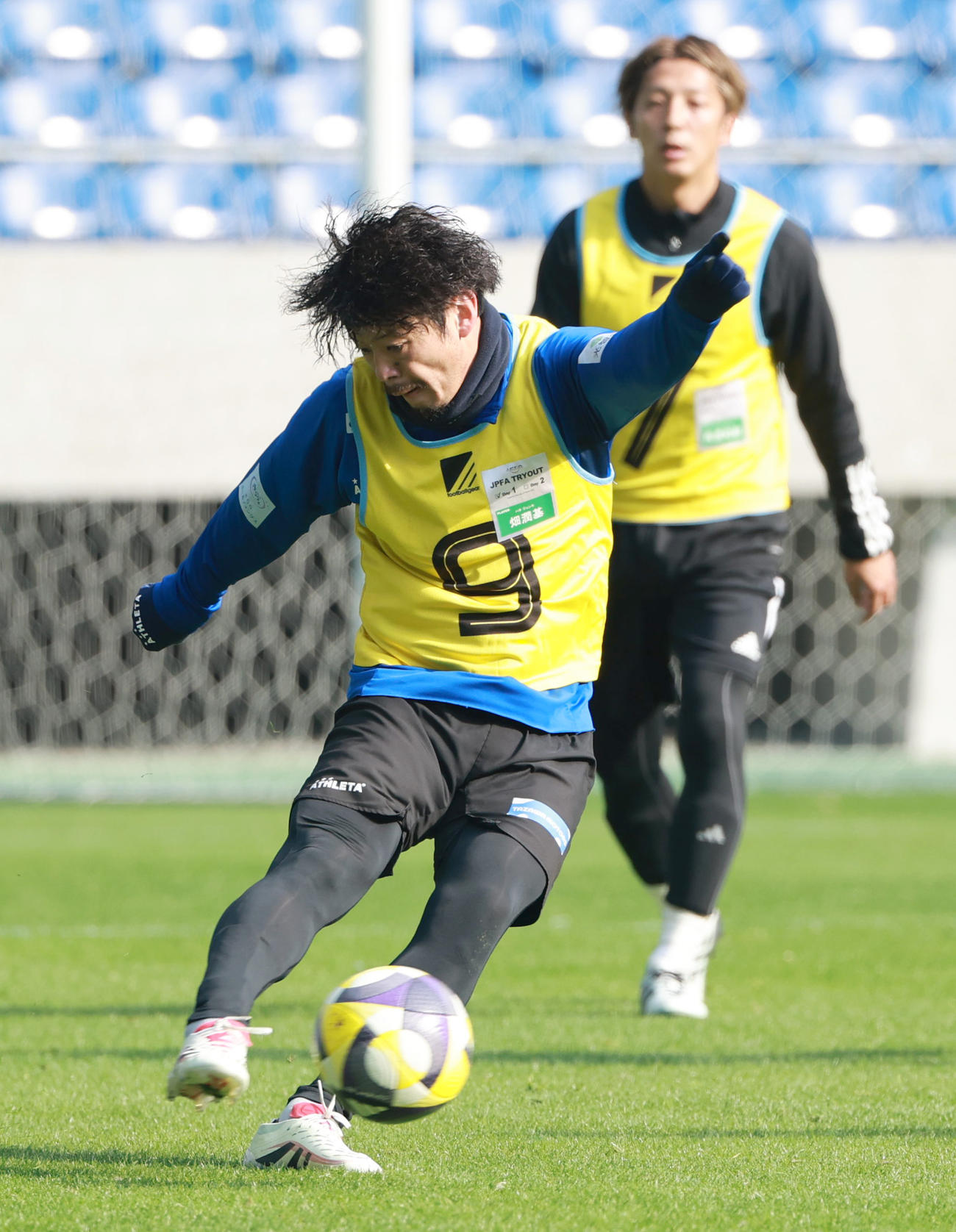 JPFAトライアウトに参加する元ブラウブリッツ秋田の畑（撮影・上田博志）