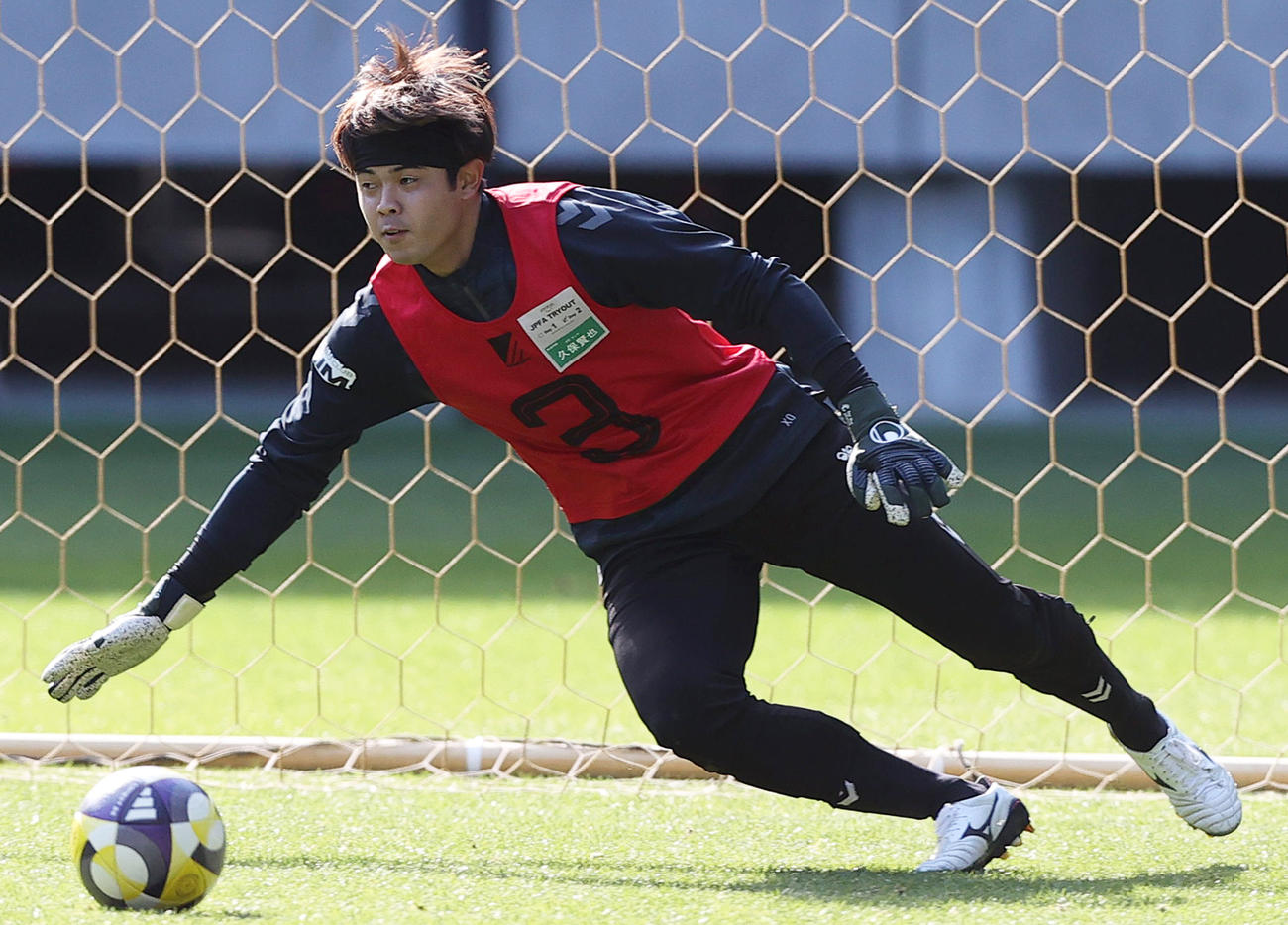 JPFAトライアウトに参加する元金沢の久保賢也
