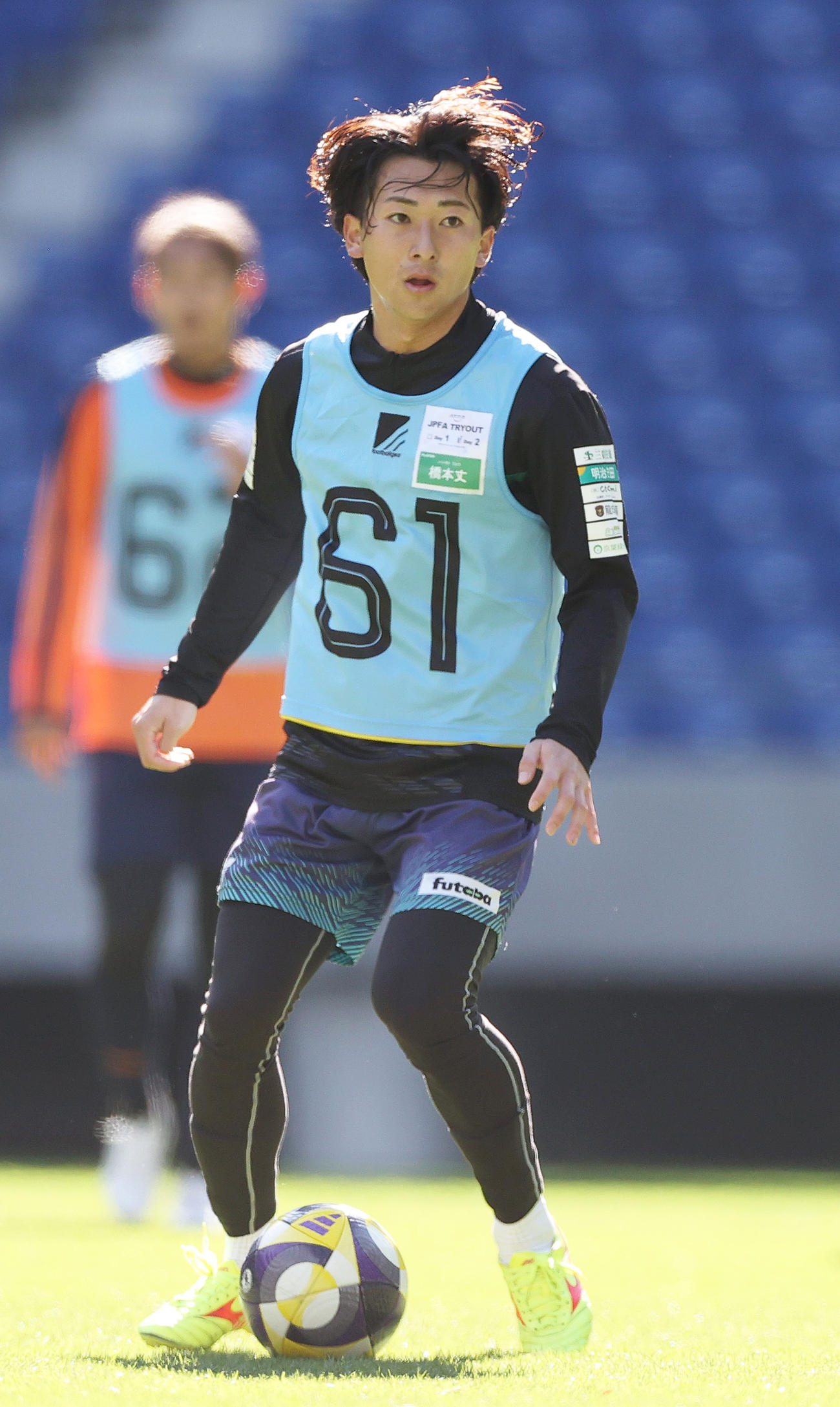 JPFAトライアウトに参加する元横浜FCの橋本（撮影・上山淳一）