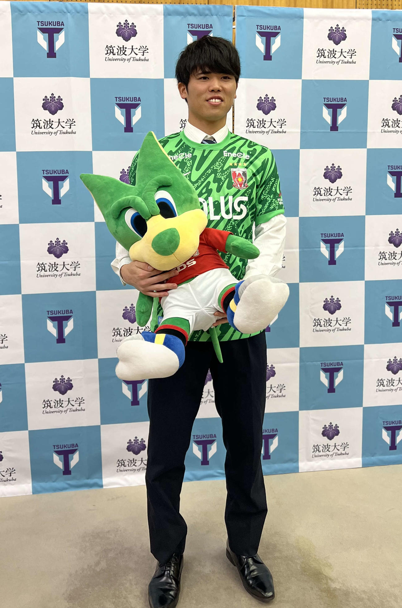筑波大学蹴球部プロ内定者会見に出席した浦和レッズ内定GK佐藤瑠星（撮影・佐藤成）