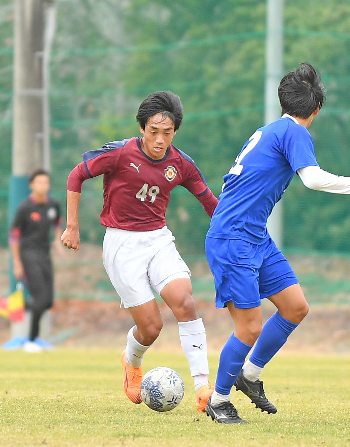 レギュラー奪取に向けてアピールする浜松開誠館・松下