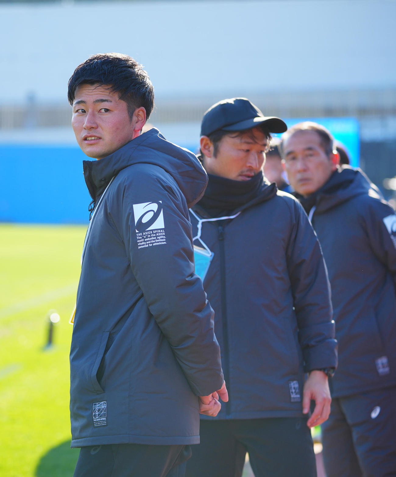 上田西対水口　試合に臨む水口・夘田監督（左）（撮影・垰建太）