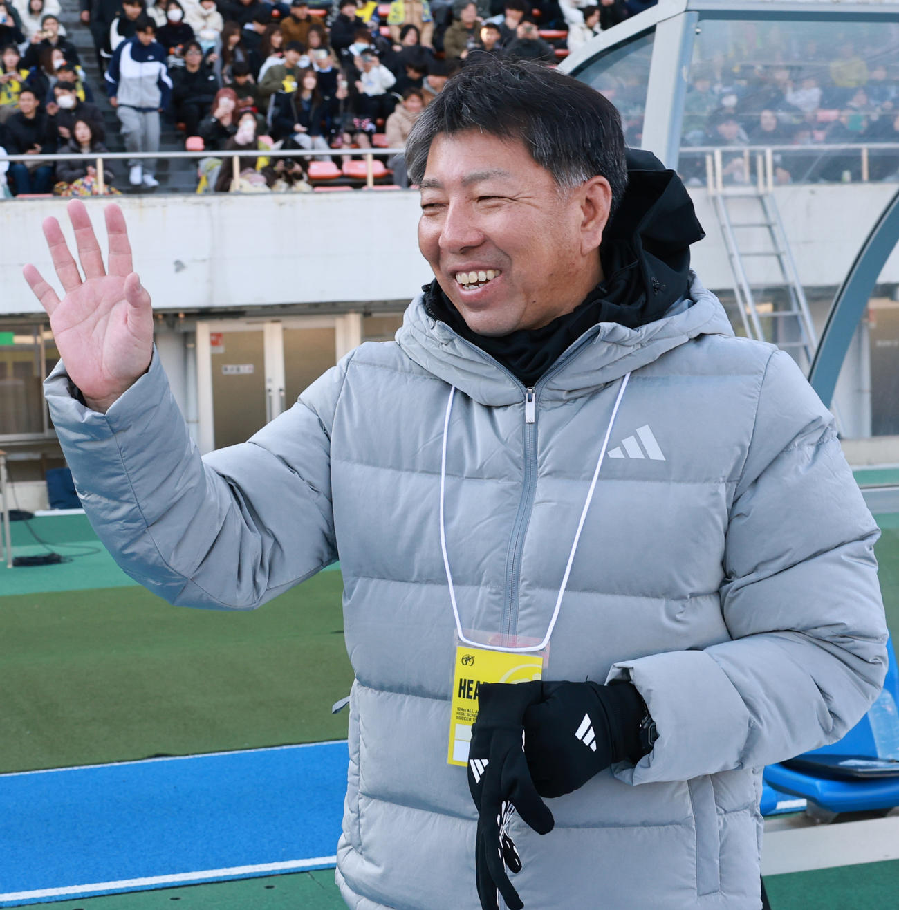 鹿島学園対新田　鹿島学園・鈴木雅人監督（撮影・野上伸悟）
