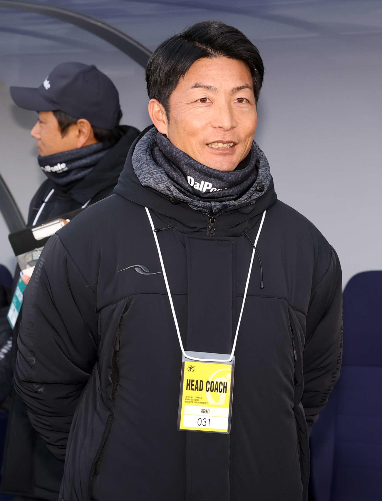 昌平対高知　高知の大坪監督（撮影・浅見桂子）