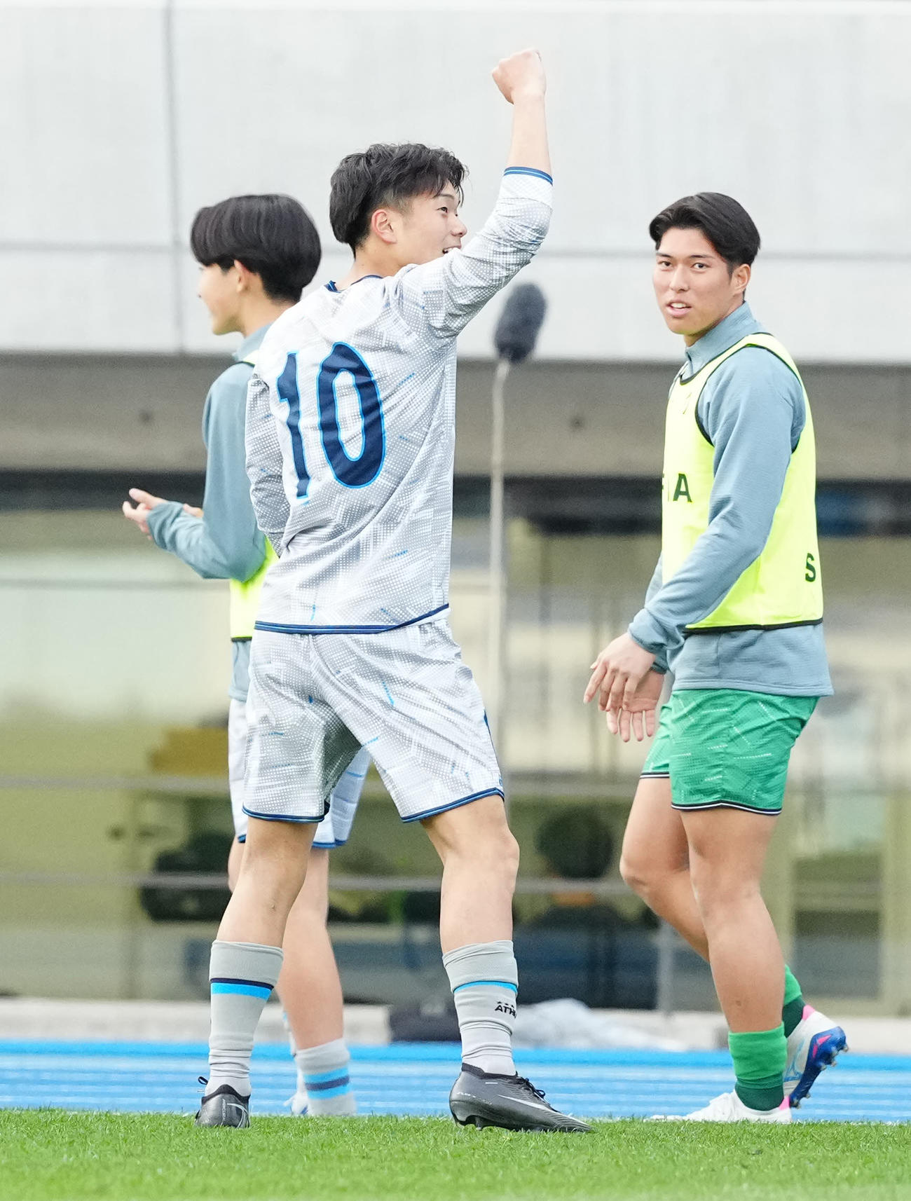聖和学園対徳島市立　後半、ゴールを決めた聖和学園・布施（撮影・江口和貴）