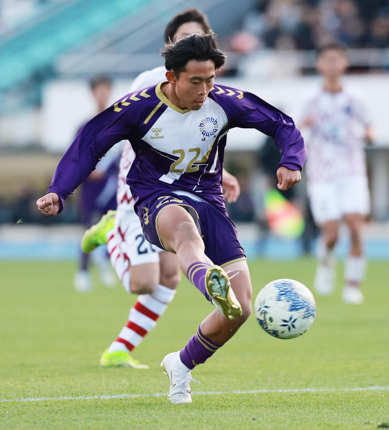 堀越対宇治山田商　後半、堀越・平田がゴールを決め9－0となる（撮影・野上伸悟）